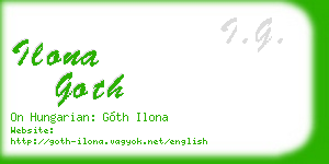 ilona goth business card